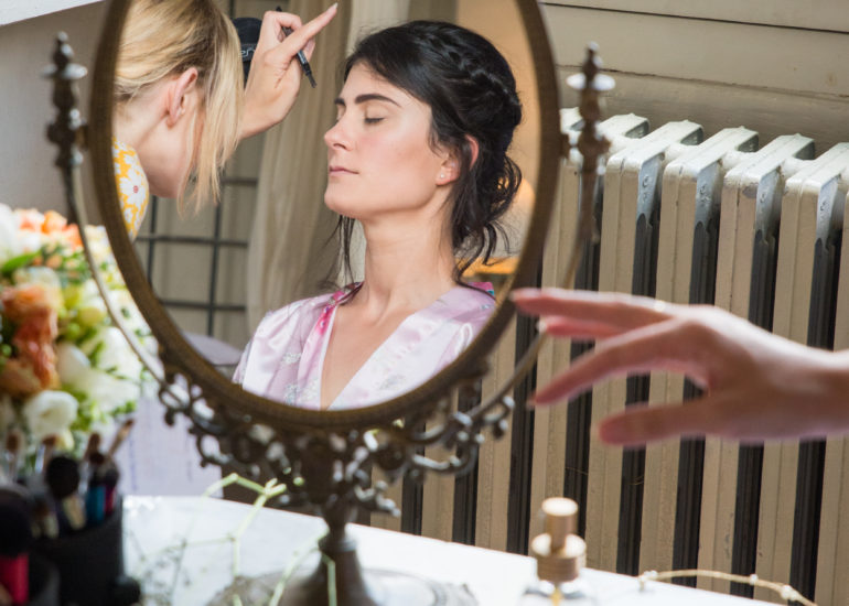 mariée maquillage preparatifs